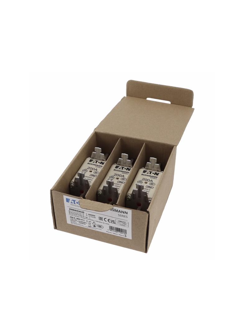 NH FUSE 200A 500V GL/GG SIZE 02 DUAL IN Wkładka NH02 200A 500V GL/GG podwójny wskaźnik 200NHG02B EAT