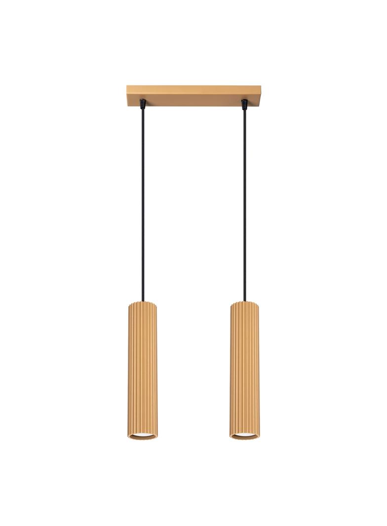 Sollux Lampa wisząca KARBON 2 złoty SL.1555
