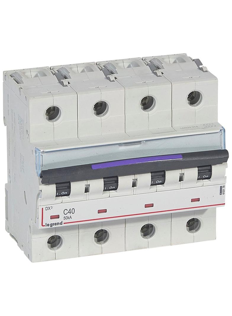 Wyłącznik Nadprądowy S324 C40 4P 40A 50Ka DX3 410178 LEGRAND