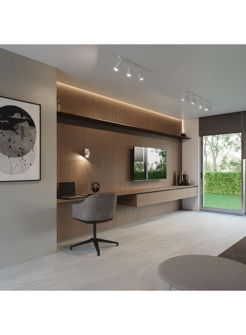 Kinkiet RING biały z włącznikiem