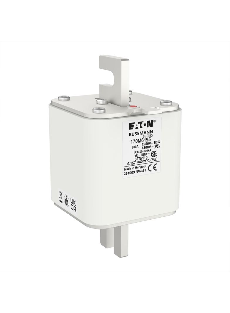 FUSE 700A 1250V 3TN/110 AR CU Wkładka szybka 700A AC 1250V rozmiar 3 76x90x139 mm aR DIN I 170M6195