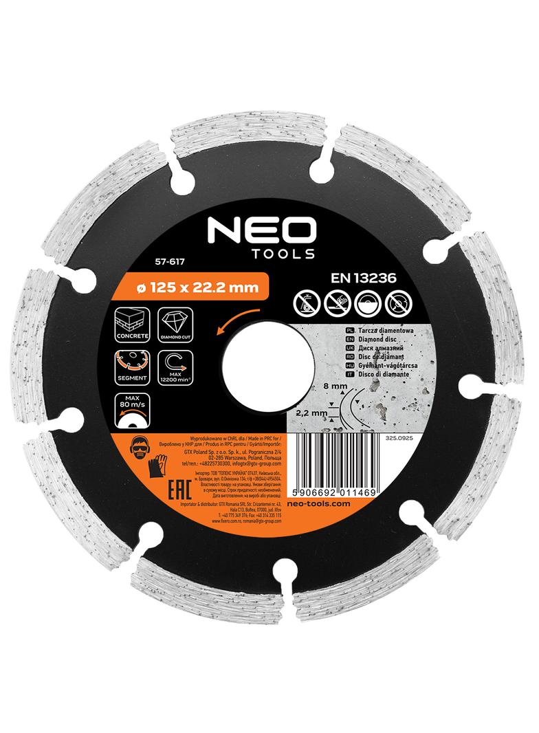 Tarcza diamentowa 125 x 22.2 mm, segmentowa