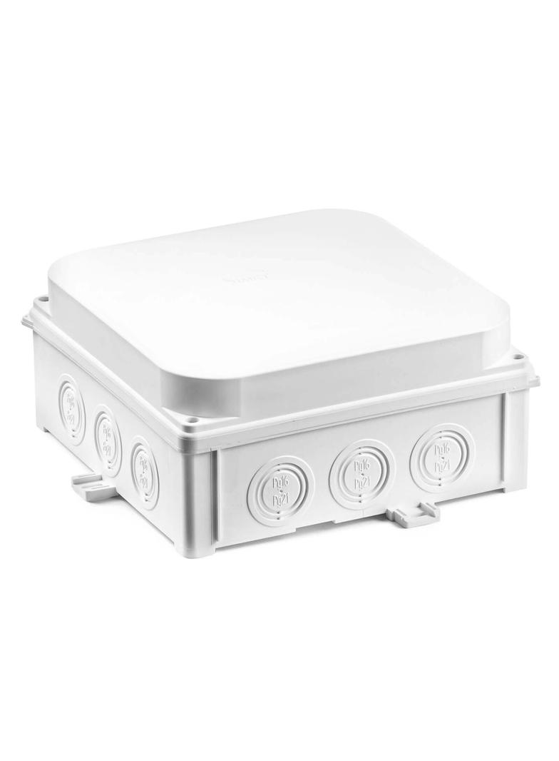 N180x180S Puszka naścienna 88 x 188 x 188mm bezhalogenowa samogasnąca UV IP 67 - kolor biały  SIMET