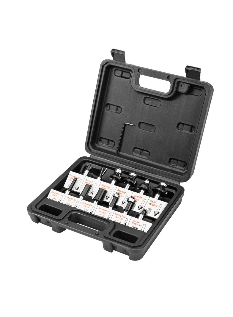 Frezy widiowe, trzpień 8 mm, zestaw 12 szt.