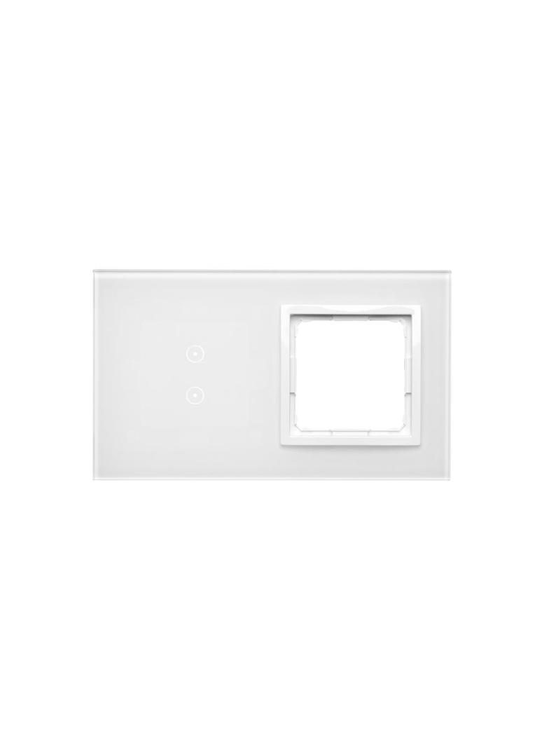 Simon 54 Touch Panel dotykowy S54 Touch 2 moduły 2 pola dotykowe pionowe + 1 otwór na osprzęt S54 biała perła DSTR230/70 KONTAKT