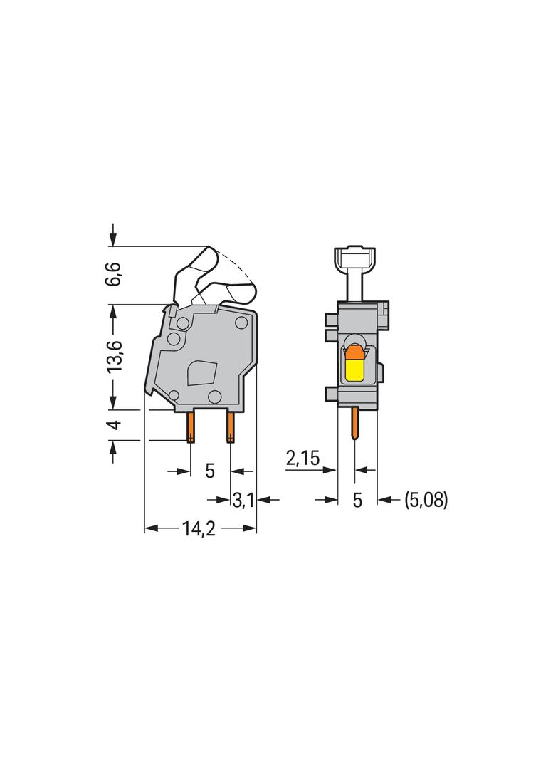 modularna złączka do płytek drukowanych