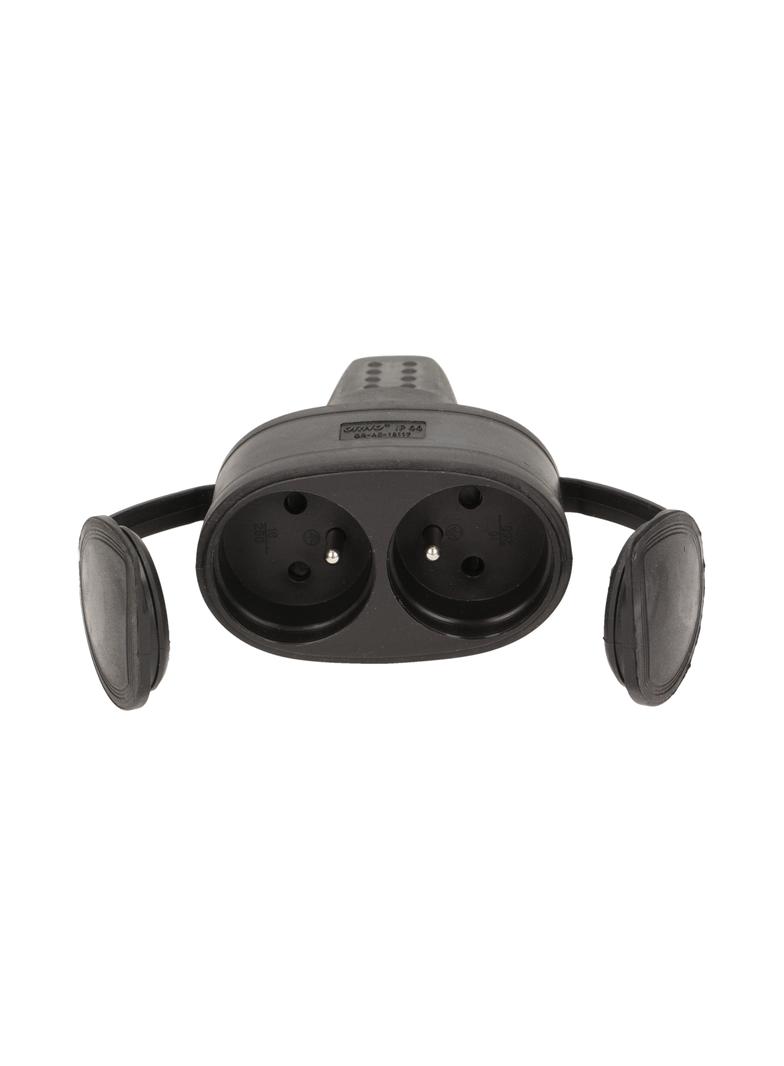 Bryzgoszczelne podwójne gniazdo gumowe IP44 16A 230V OR-AE-13117 ORNO