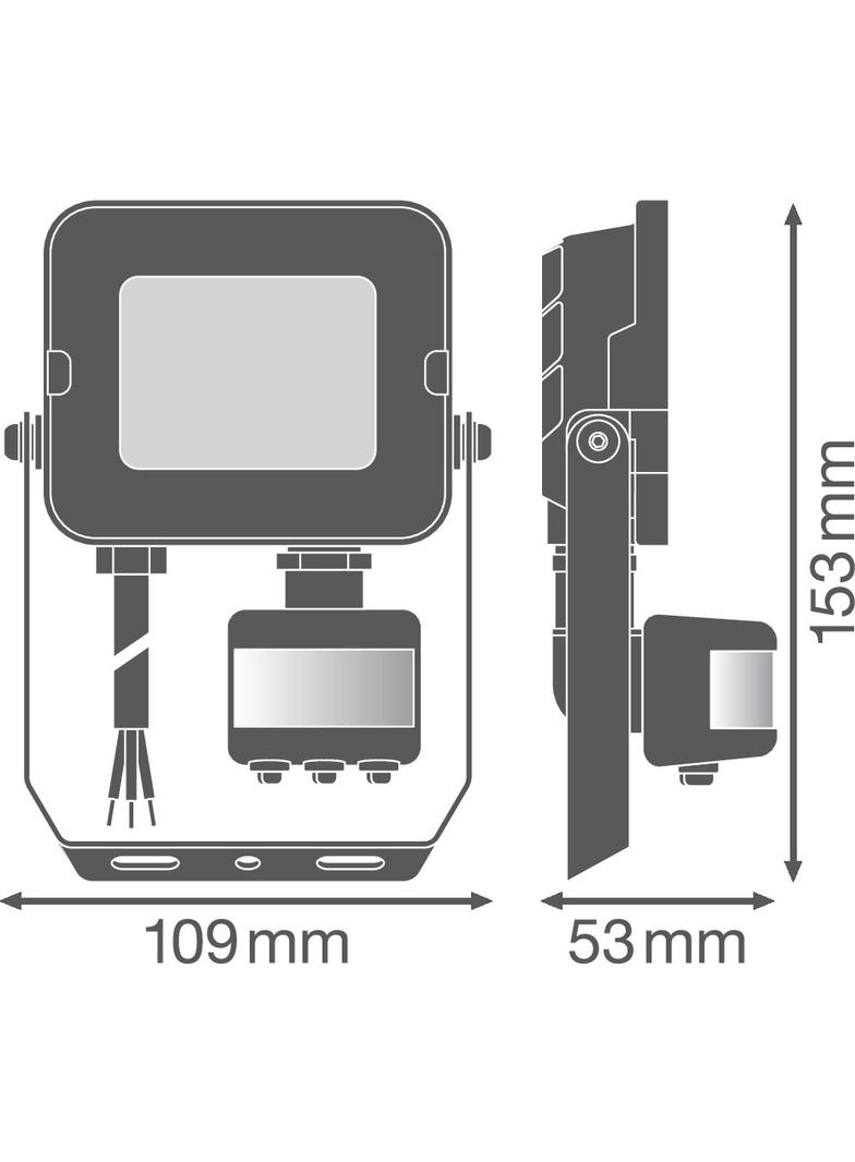 Naświetlacz FLOOD COMPACT SENSOR V 10W 830 SYM 100 black