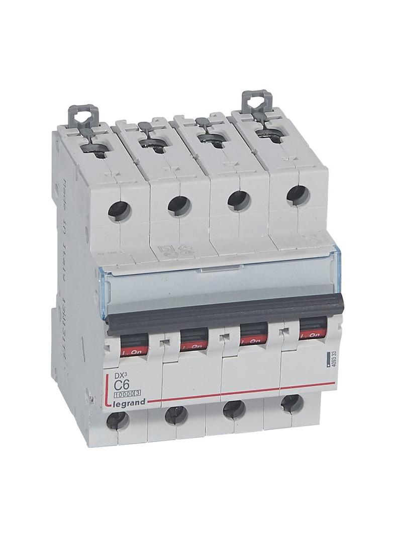 WYŁĄCZNIK NADPRĄDOWY S 314 4P C 6A 10000A SERII DX3, Legrand