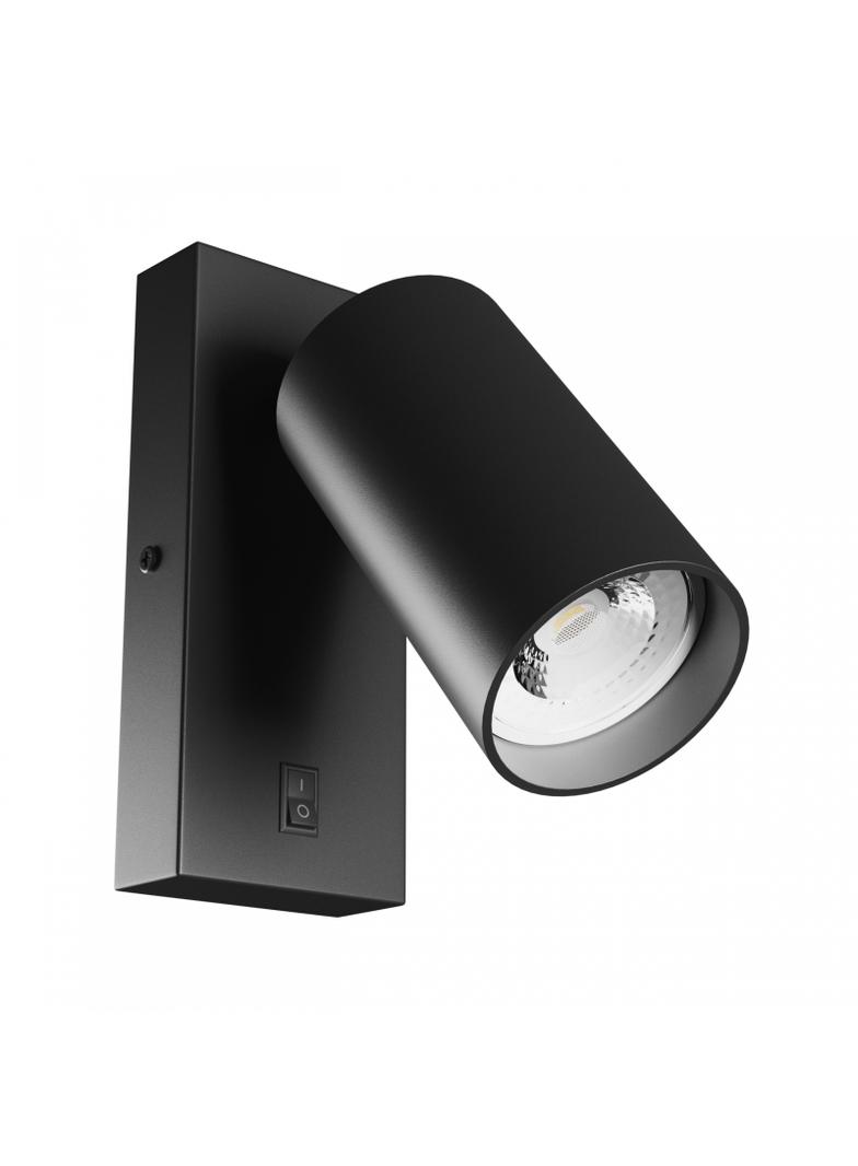 SQUALLA VARIOSA SWITCH GU10 KINKIET 230V IP20 55x100MM CZARNY OKRĄGŁA