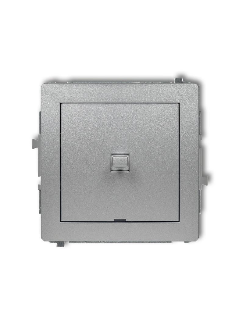 DECO Mechanizm łącznika jednobiegunowego w stylu amerykańskim srebrny metalik