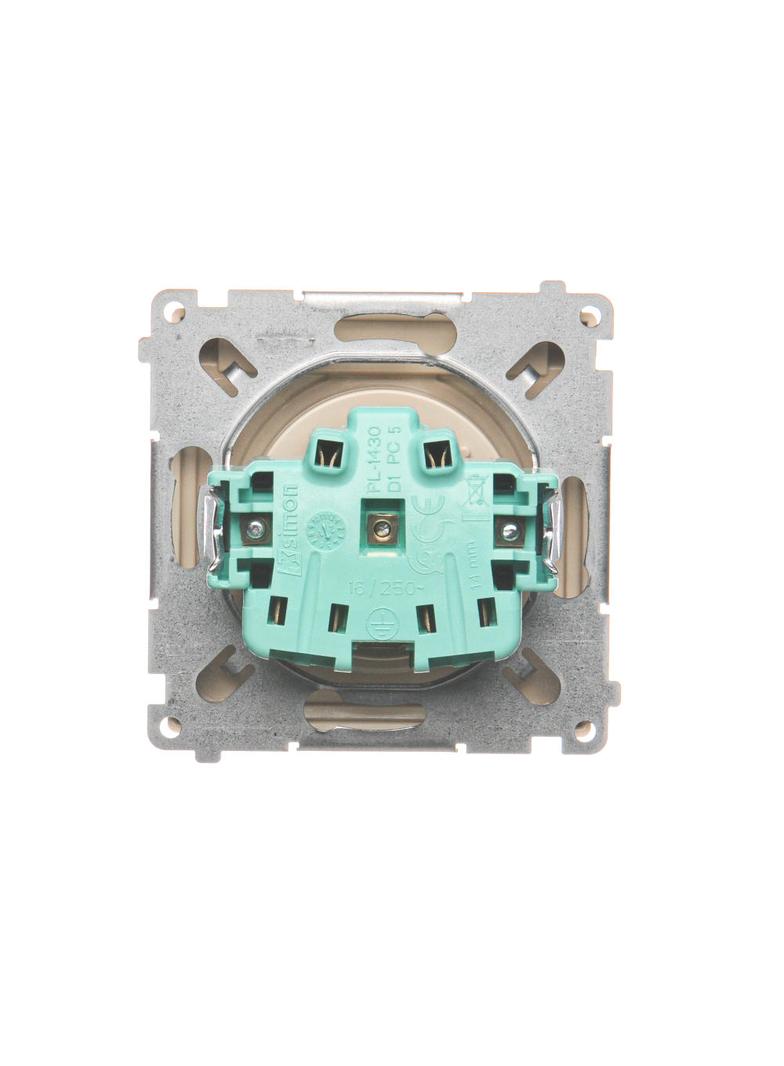 Simon Basic Gniazdo wtyczkowe z uziemieniem bryzgoszczelne IP44 16A 250V zaciski śrubowe. Klapka transparentna beż BMGZ1B.01/12A BMGZ1B.01/12a KONTAKT