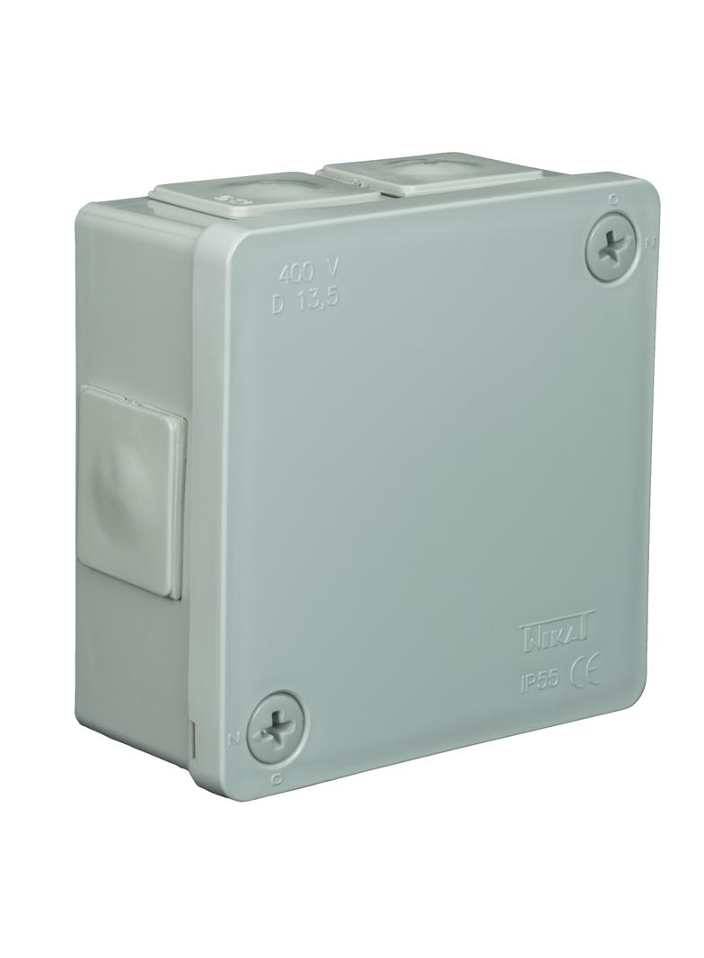 VP-22 Puszka n/t 86x86x40mm IP55 6-wl 2wkr dł.gum. popiel VP 022-03 61.127 OPATÓWEK