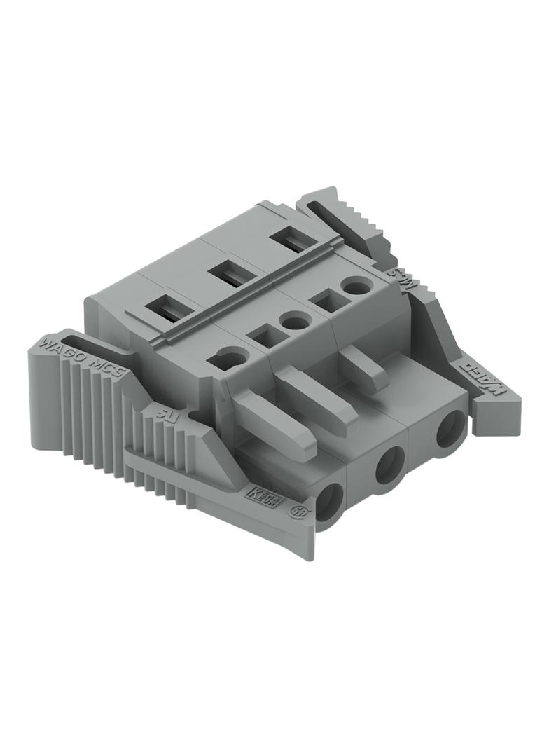 MCS-MIDI Classic gniazdo 3-bieg. szare raster 7,5 mm /50szt./ WAGO