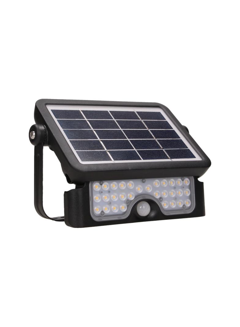 LUX LED 5W, naświetlacz solarny z czujnikiem ruchu 500lm, IP65, 4000K, 2x1500mAh, czarny AD-SL-6108BLR4 ORNO