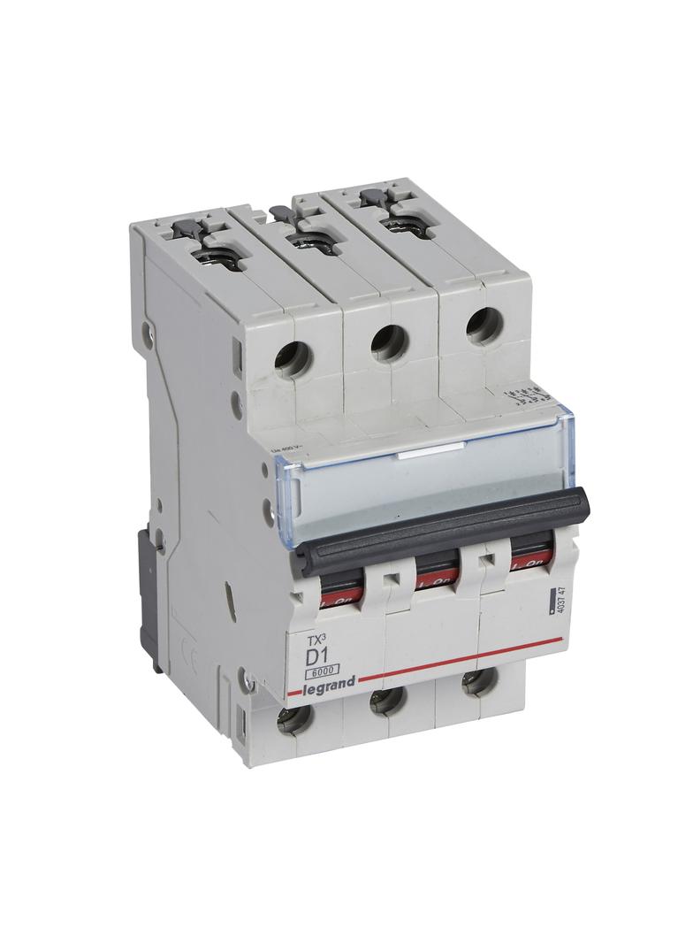 Wyłącznik Nadprądowy S 303 3P D1A 6kA TX3 403747 LEGRAND