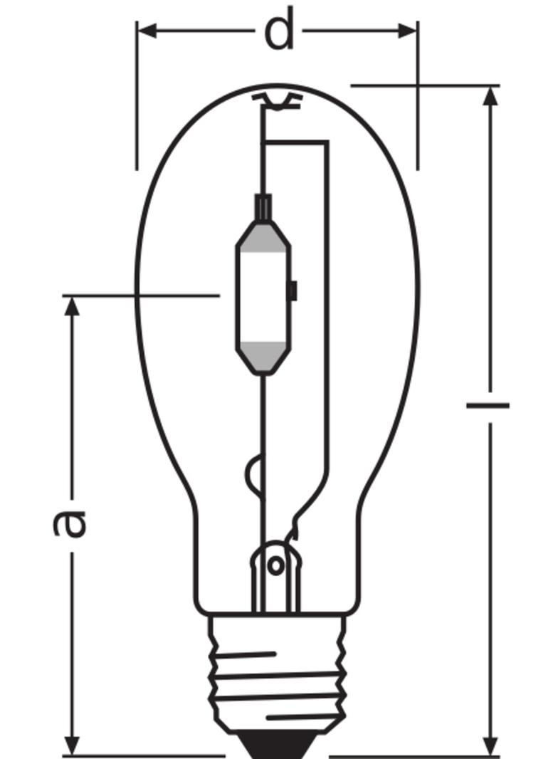 Lampa wyładowcza HQI E 400W przezroczysta