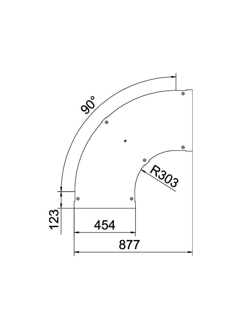 LBD 90 450 R3 FT Pokrywa łuku 90°