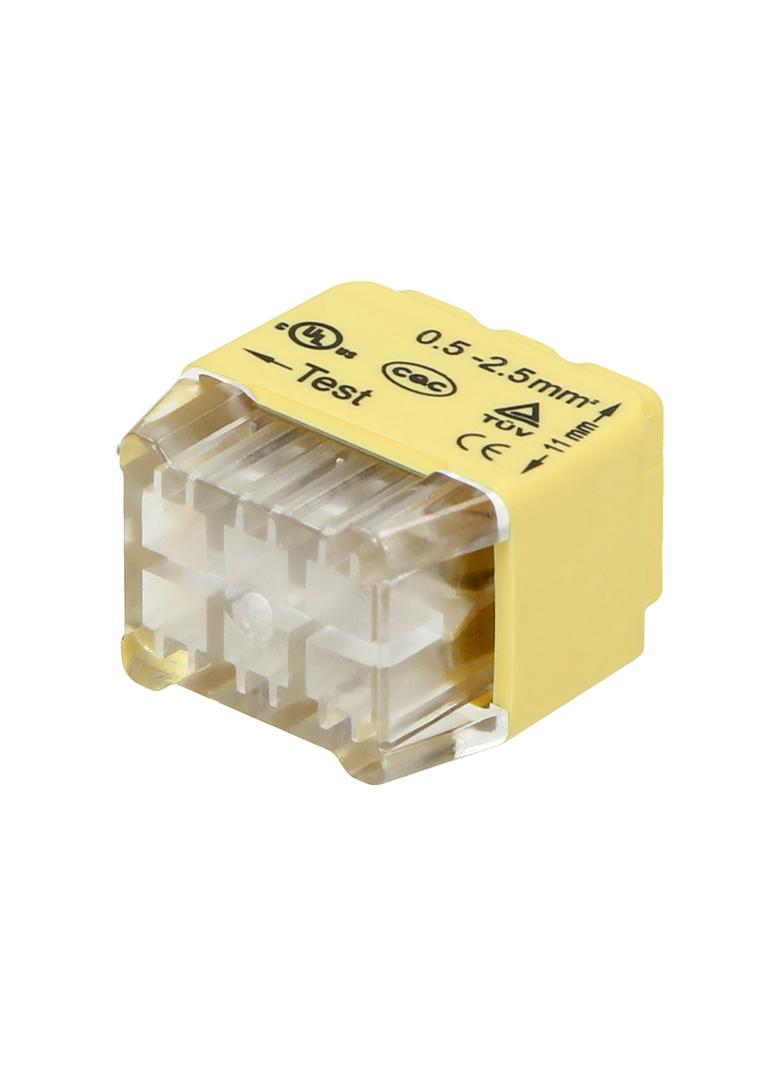 Złączka instalacyjna wciskana 6-przewodowa; Dwurzędowa; Na drut 0,75-2,5mm2; IEC 300V/24A; 10 szt. O