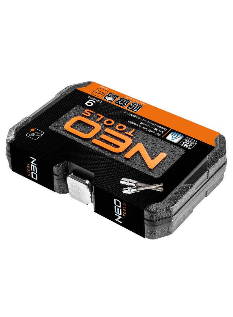 Końcówki Torx na nasadce 100 mm, zestaw 9 szt.