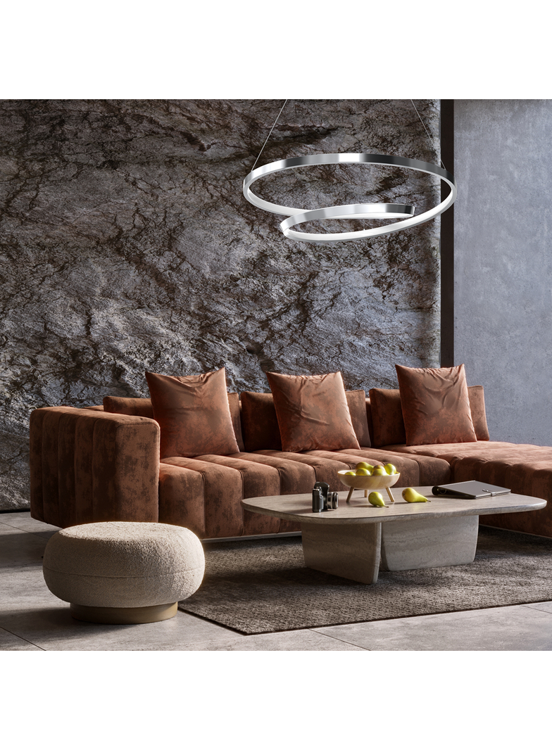 MILAGRO Lampa wisząca LUCERO CHROME 48W LED