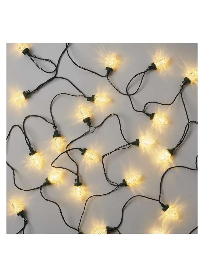 Lampki choinkowe LED szyszki 50 LED 9,8 m ciepła biel zielony przewód 8 programów IP44 D5ZW01 EMOS