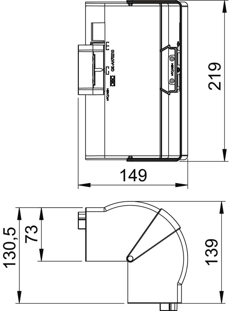 GK-AH70210RW, Naroże zewnętrzne ruchome