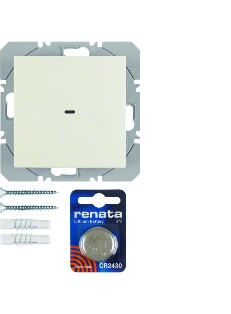 BERKER B.Kwadrat/S.1 KNX RF quicklink Przycisk pojedynczy płaski krem 85655282 HAGER