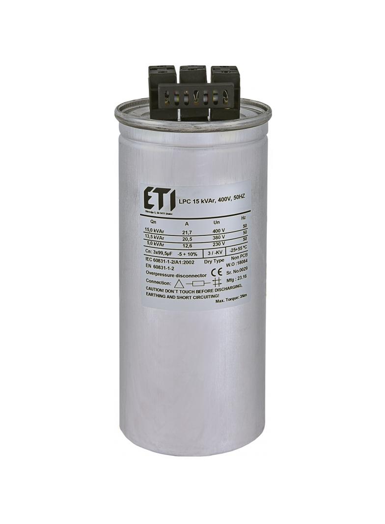 Kondensator LPC 15 kVAr, 400V, 50Hz 004656752 ETI