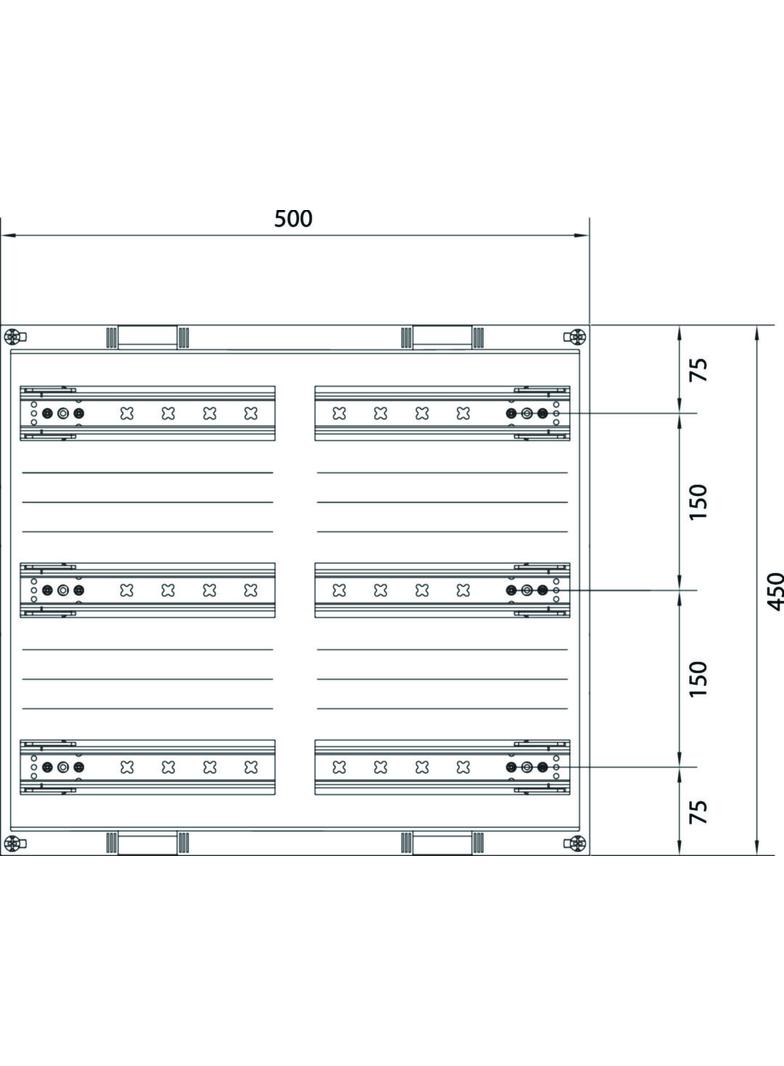 univers N Blok dla aparatów modułowych montowanych poziomo 6x12M 450x500mm UD32B1 HAGER