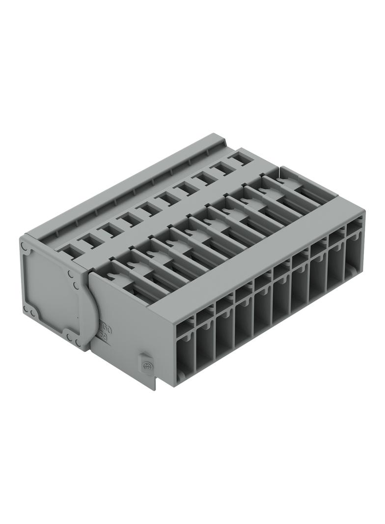 X-COM wtyk 10-biegunowy szary raster 5 mm /25szt./ WAGO