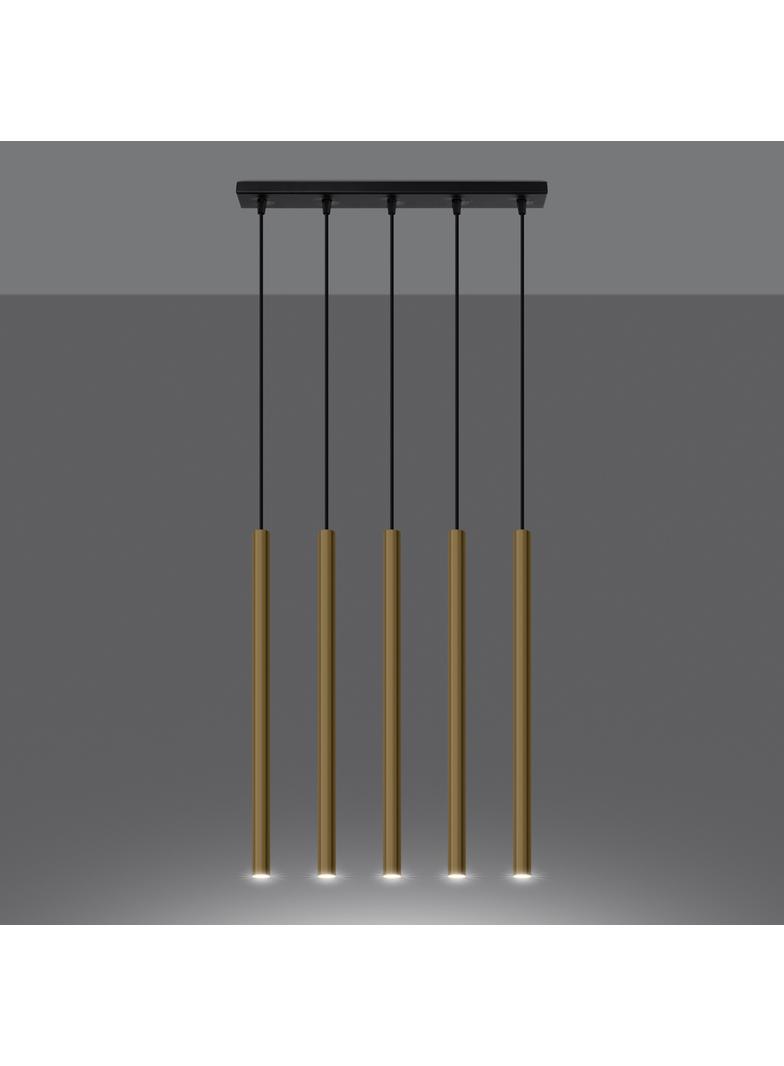 Sollux Lampa Wisząca PASTELO 5L złoty połysk SL.1198