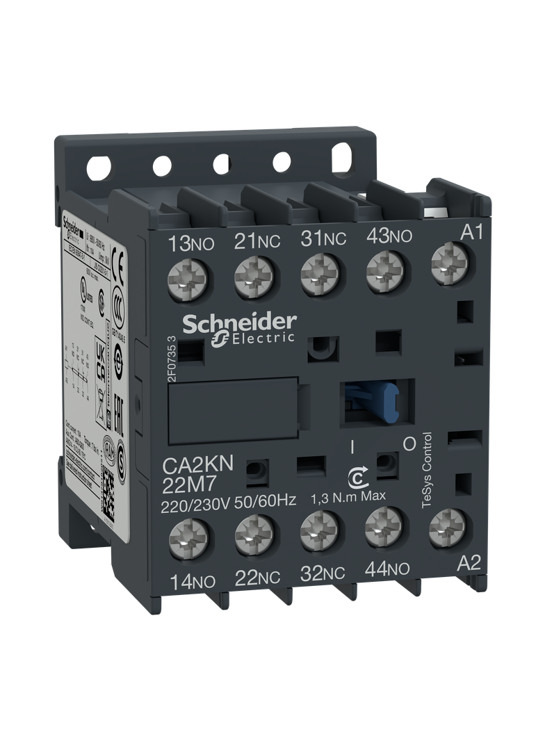 Miniaturowy stycznik pomocniczy TeSys K 2NO 2NC cewka 115VAC zaciski skrzynkowe