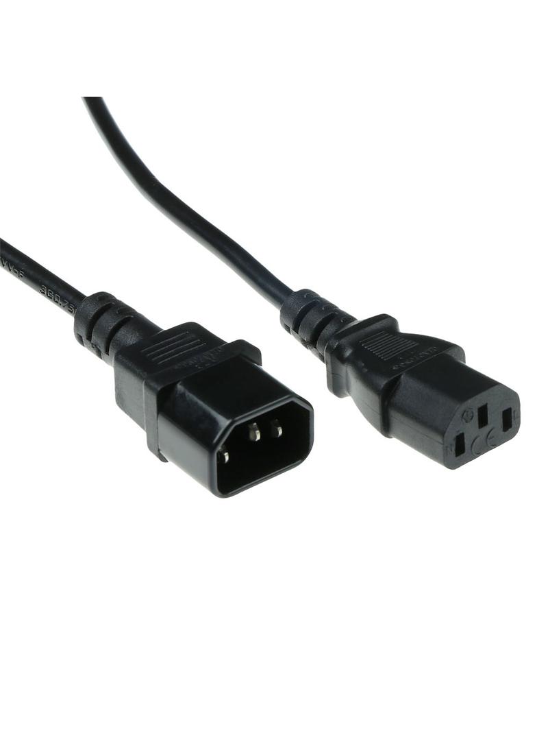 Kabel zasilający C13 - C14 czarny 1,8m