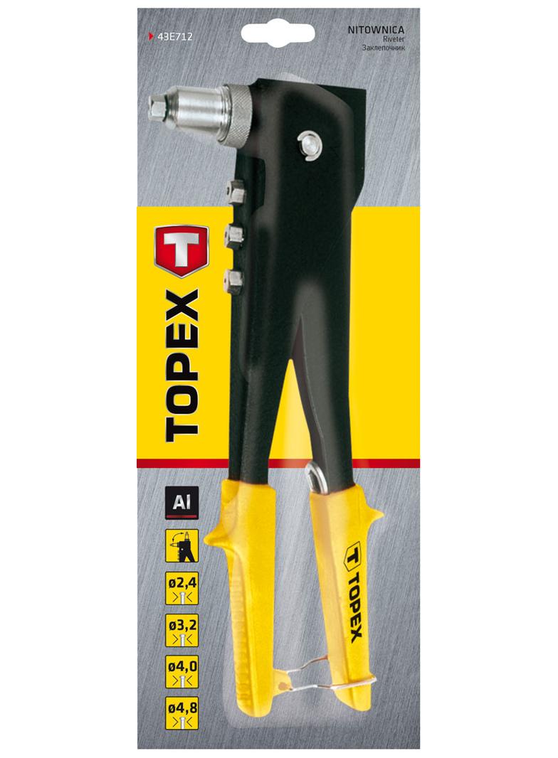 Nitownica do nitów aluminiowych 2.4/3.2/4.0/4.8 mm, dwupołożeniowa