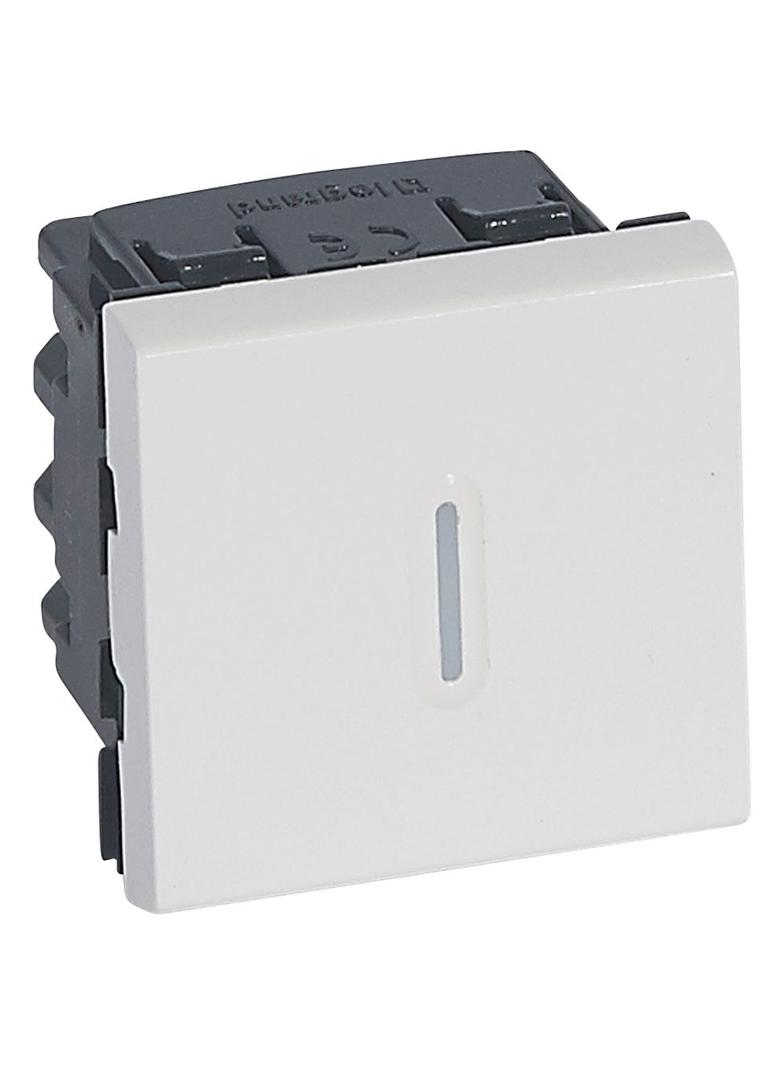 Mosaic Łącznik Schodowy 2 Moduły Biały Z Możliwością Podświetlenia 16Ax-250V 077094 LEGRAND