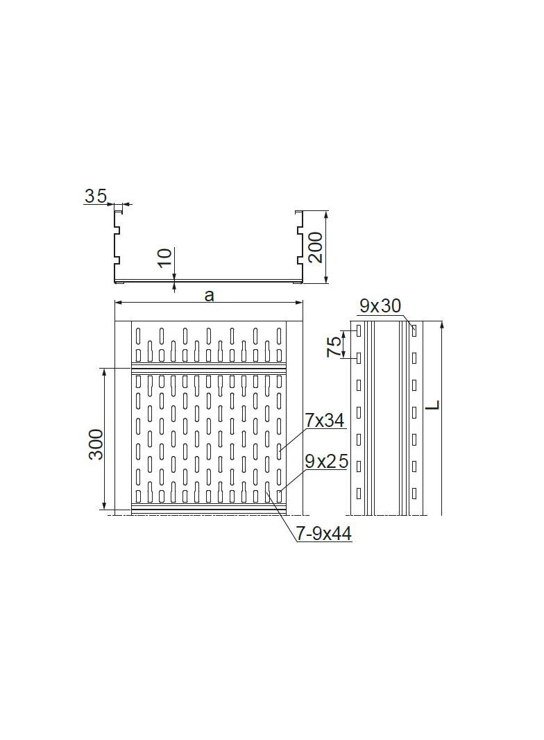 KSC600H200/6 Korytko 2,0 mm