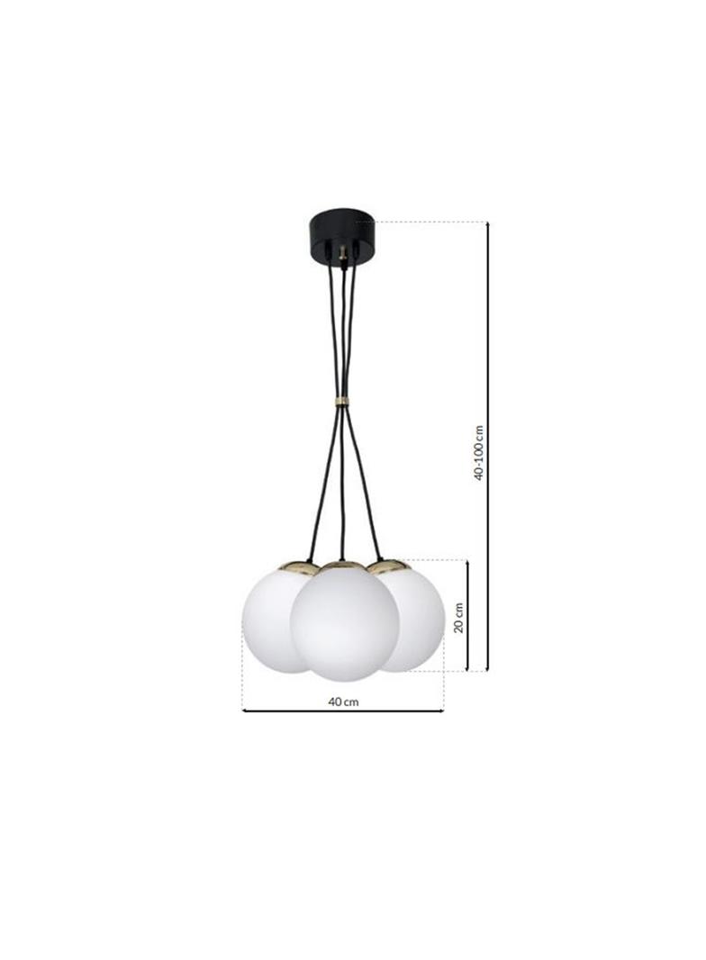 Milagro lampa wisząca Sparta 3xE14 czarno/złota MLP6499