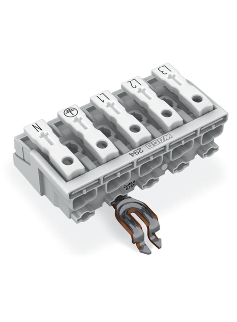 złączka zasilająca 5-biegunowa bez stopek ze stykiem PE