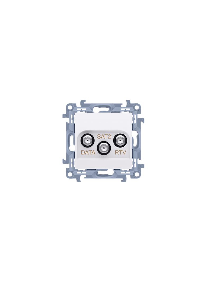 Simon 10 Gniazdo antenowe końcowe RTV-DATA-SAT 1x wejście: 5÷2400 MHz biały