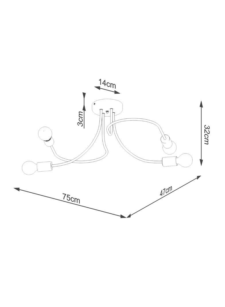 Żyrandol LEVAR 4 czarny