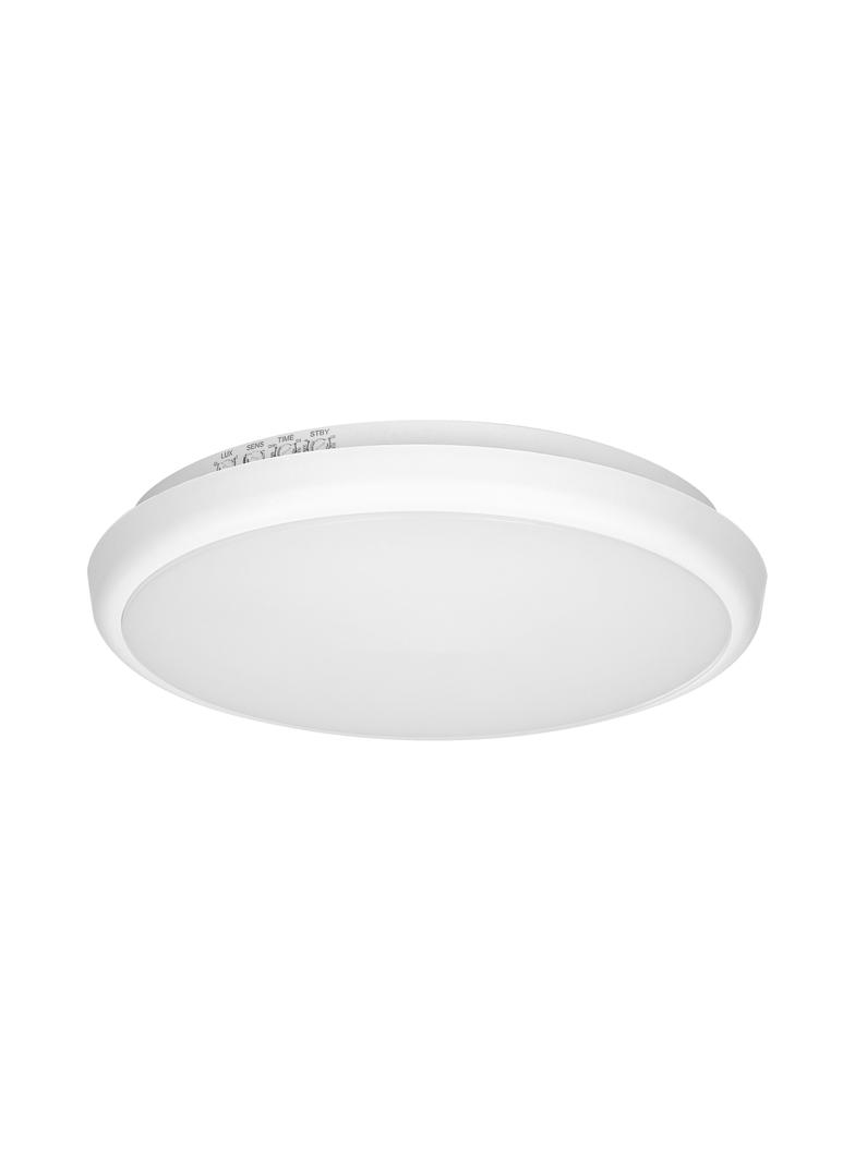 CERS LED 16W plafon z mikrofalowym czujnikiem ruchu 1300lm IP65 4000K poliwęglan mleczny biały AD-PL