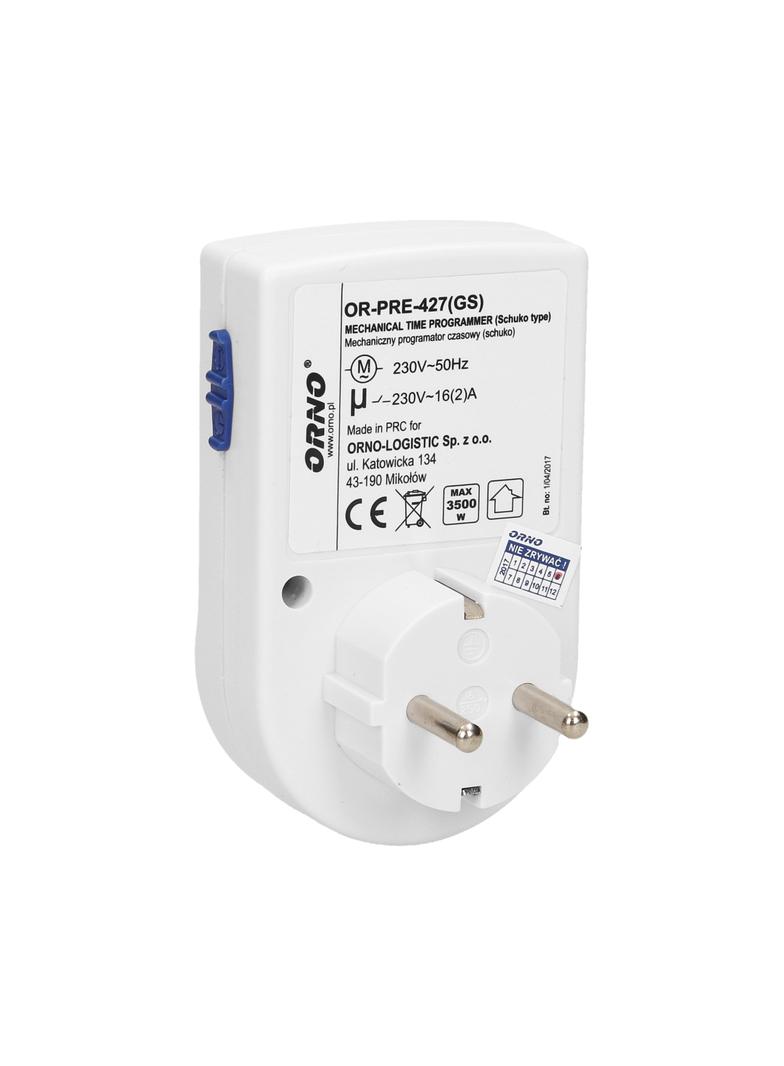 Programator czasowy mechaniczny MINI wersja Schuko OR-PRE-427(GS) ORNO