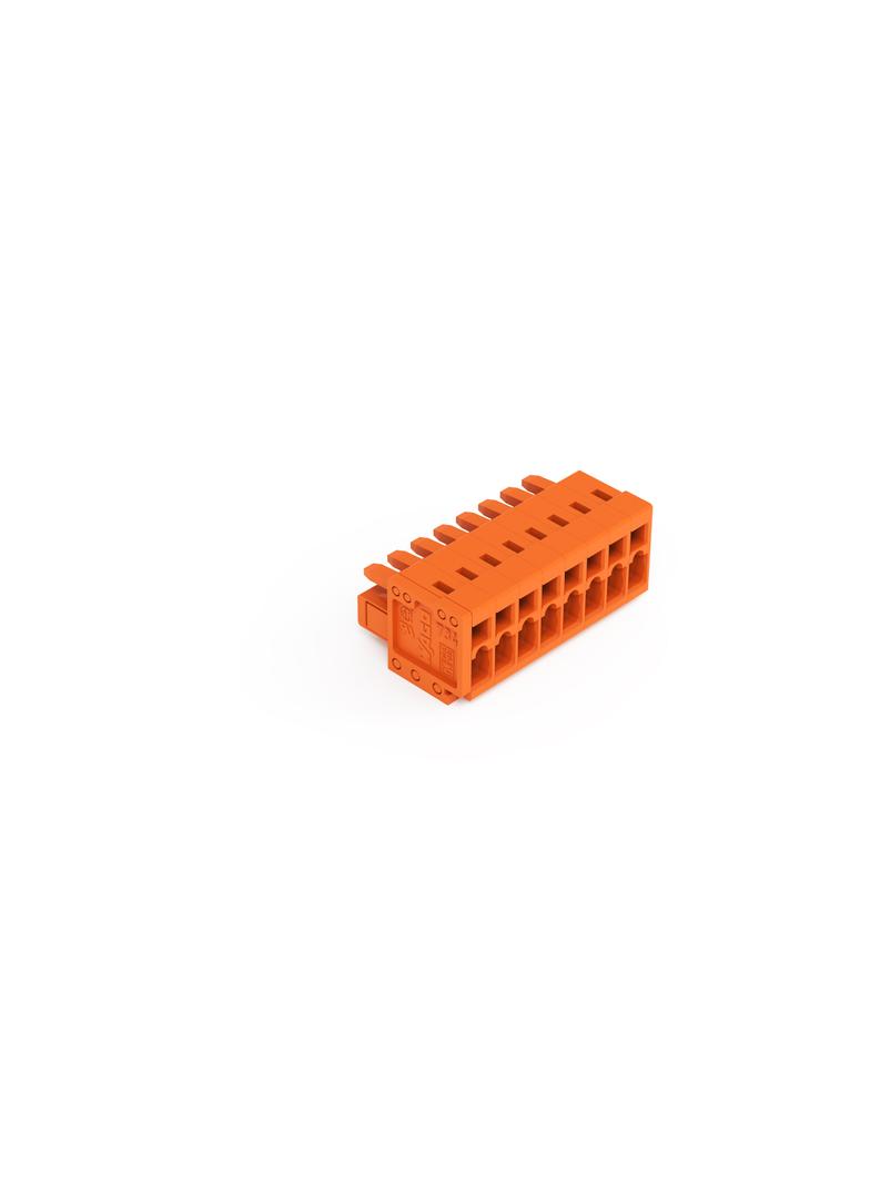 MCS-MINI Classic gniazdo 8-bieg. pomarańczowe raster 3,81 mm /50szt./ WAGO