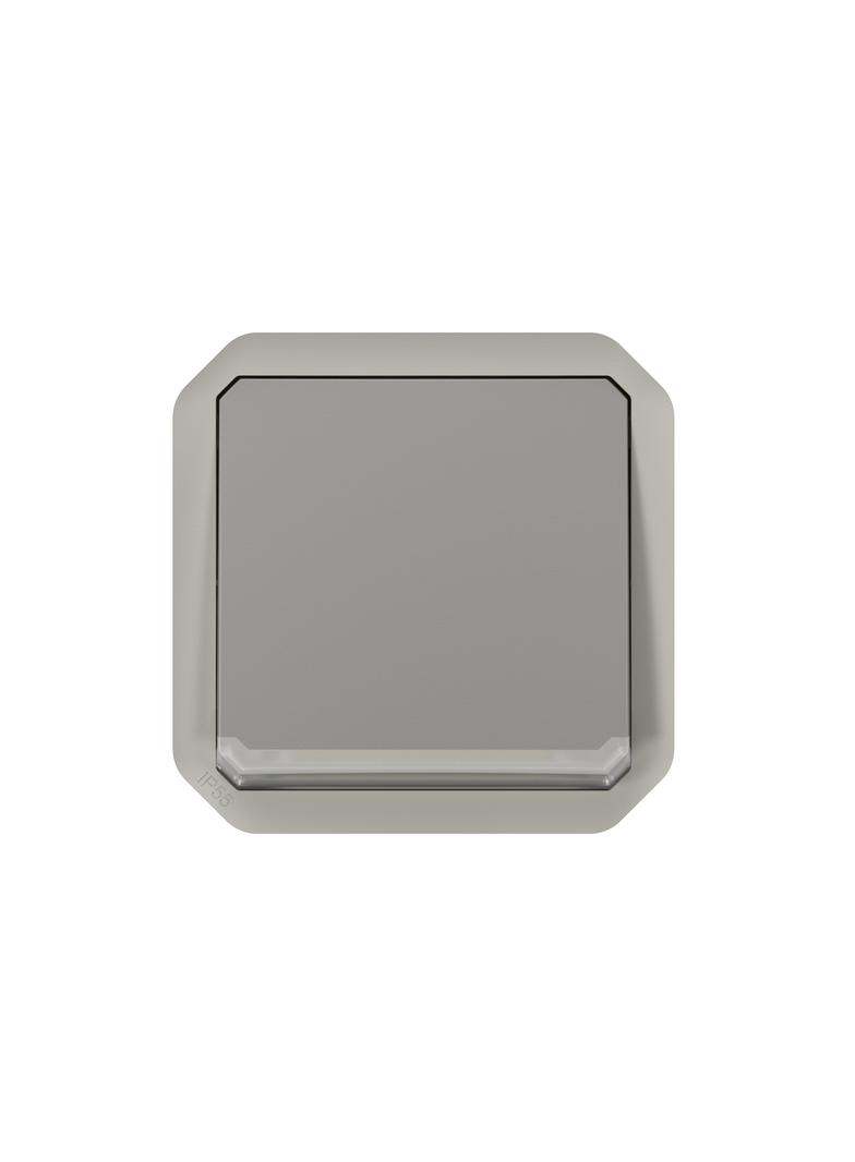 NOWE PLEXO - PRZYCISK JEDNOBIEGUNOWY ZE WSKAŹNIKIEM MECHANIZM 10 A-250 V~ SZARY