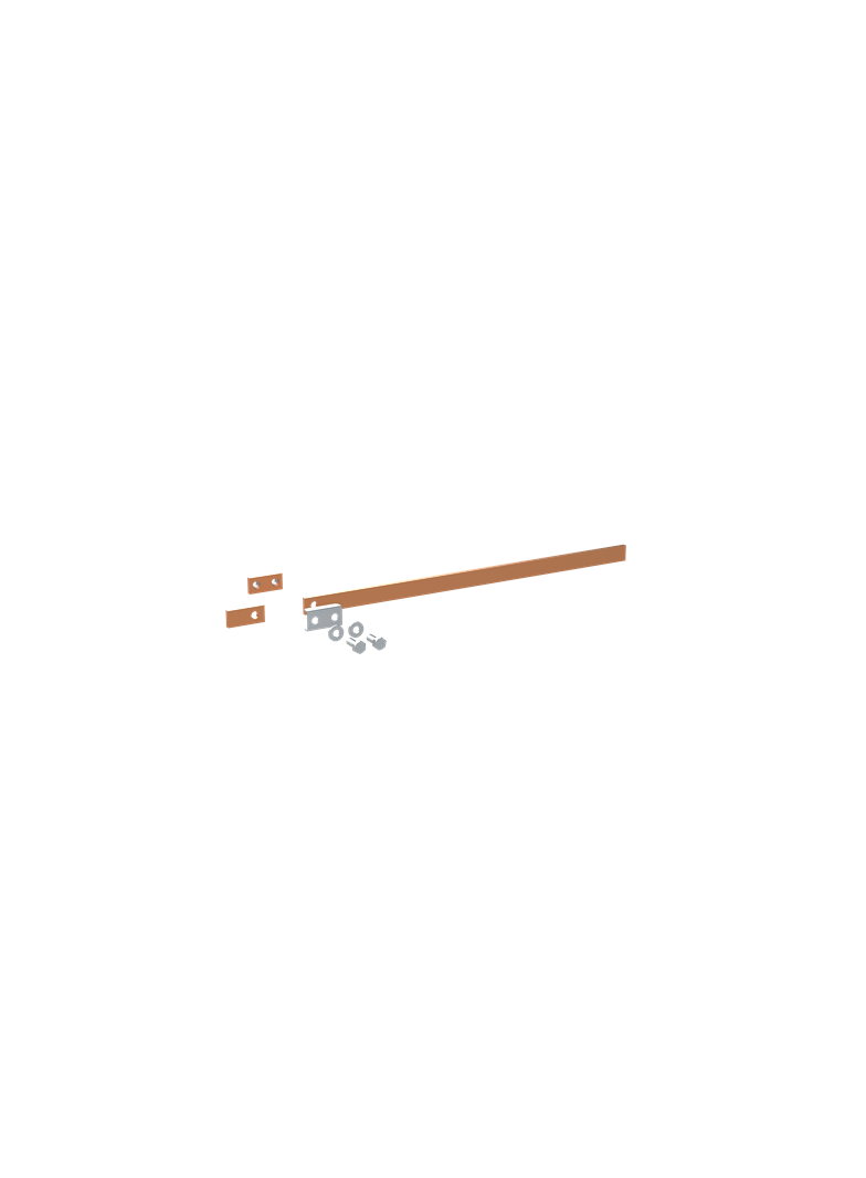 ZX2231 Szyna miedziana 20x5mm szerokość 2PW 500mm V2, A1 (do samodzielnego montażu)