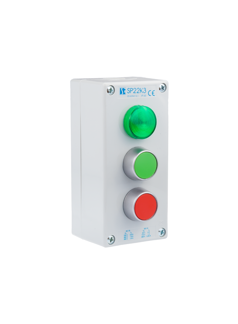 KASETA KOMPLETNA 3-OTWOROWA Z NAP LC,KC,KZ I 1 PRZEPUST M20 230V