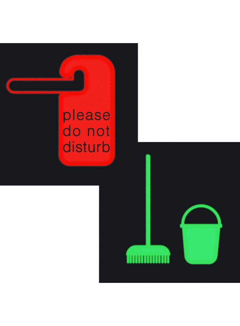 BERKER W.1 Folia do sygnalizatora świetln. symbol nie przeszkadzać/proszę posprzatać 19058011 HAGER