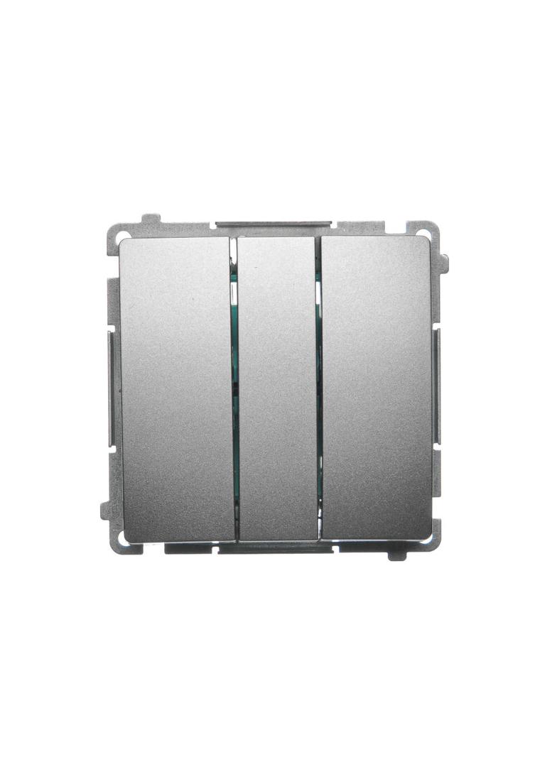 Simon Basic Łącznik potrójny z podświetleniem LED 10A szybkozłączka satynowy