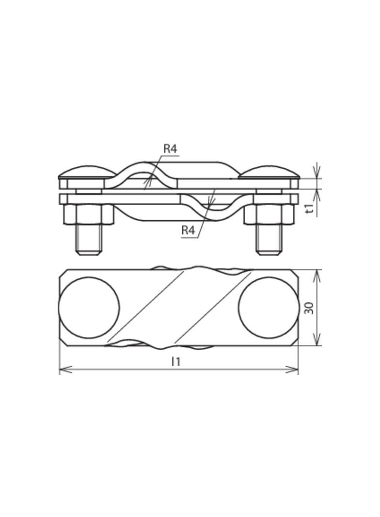 Zacisk SV do drutu 7-10/płask. 30 mm, St/tZn